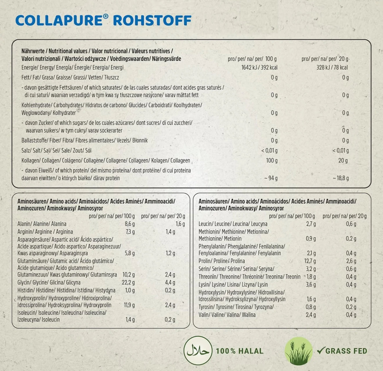 Wehle Sports Collagen Pulver Kollagen Hydrolysat 500g
