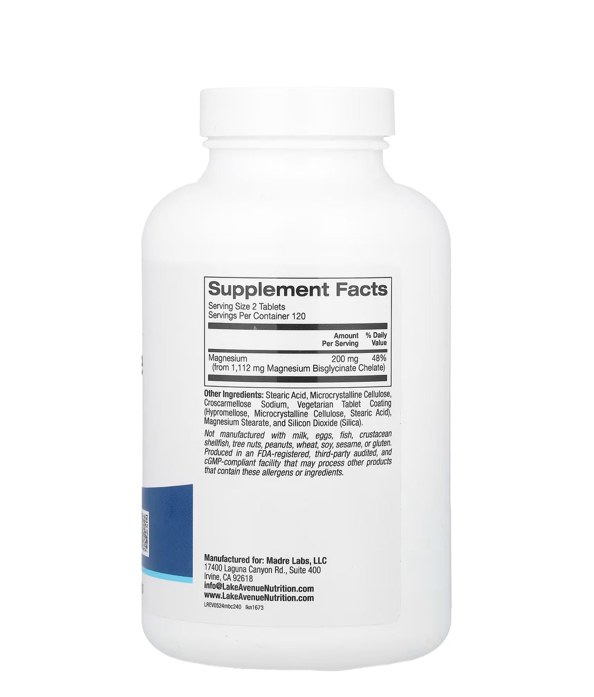 Magnesium Bisglycinate Chelate with TRAACS, Magnesiumbisglycinat-Chelat mit TRAACS, 200 mg, 240 Tabletten (100 mg pro Tablette)
