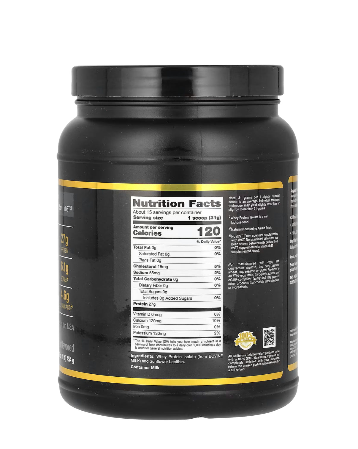 Sport, Whey Protein Isolate, Unflavored, 454 g (1 lb.)