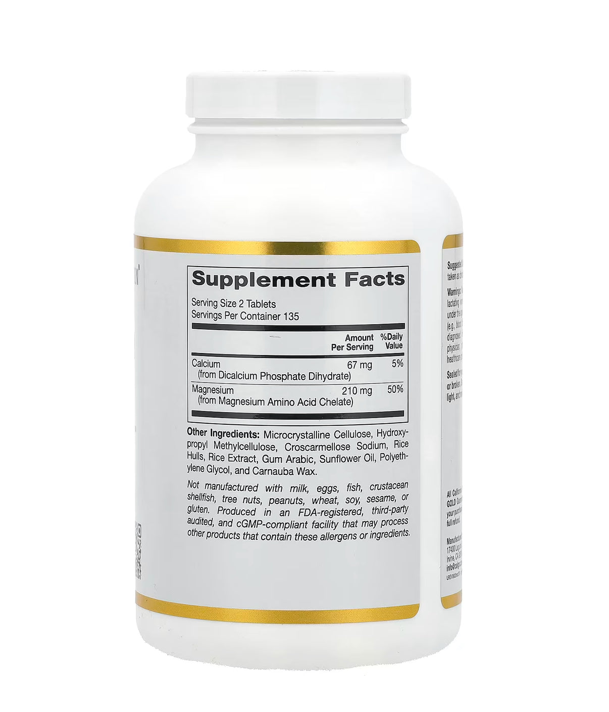 Magnesium Chelate with Calcium, Magnesium-Chelat mit Calcium, 210 mg, 270 Tabletten