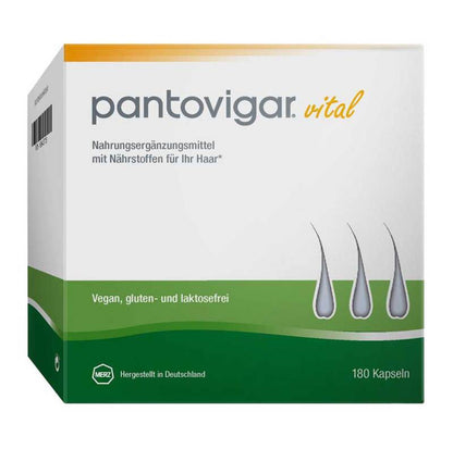 Pantovigar vital Kapseln mit Nährstoffen für Haare, 180 St - stärkt Haarwurzeln, aktiviert Follikel & fördert Wachstum