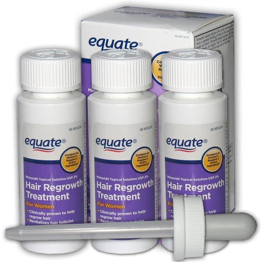 Erfahren Sie mit Equate's Minoxidil 2 % für Frauen, das von Ärzten empfohlen wird, das Wachstum von dickem, gesundem Haar. Mit nur einer Flasche und einer Pipette können Sie die Probleme von Haarausfall und dünner werdendem Haar bekämpfen. Sagen Sie "Auf Wiedersehen" zu schütterem Haar und "Hallo" zu mehr Selbstvertrauen und Attraktivität.