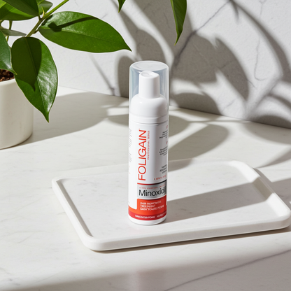 Haarwuchs Produkt FOLIGAIN Minoxidil Foam zur Förderung der Haardichte