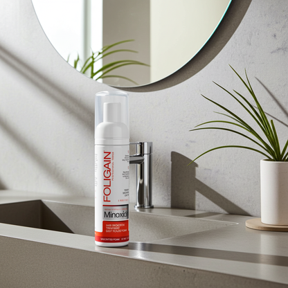 Minoxidil Schaum FOLIGAIN für Männer zur Unterstützung gesunder Haarfollikel