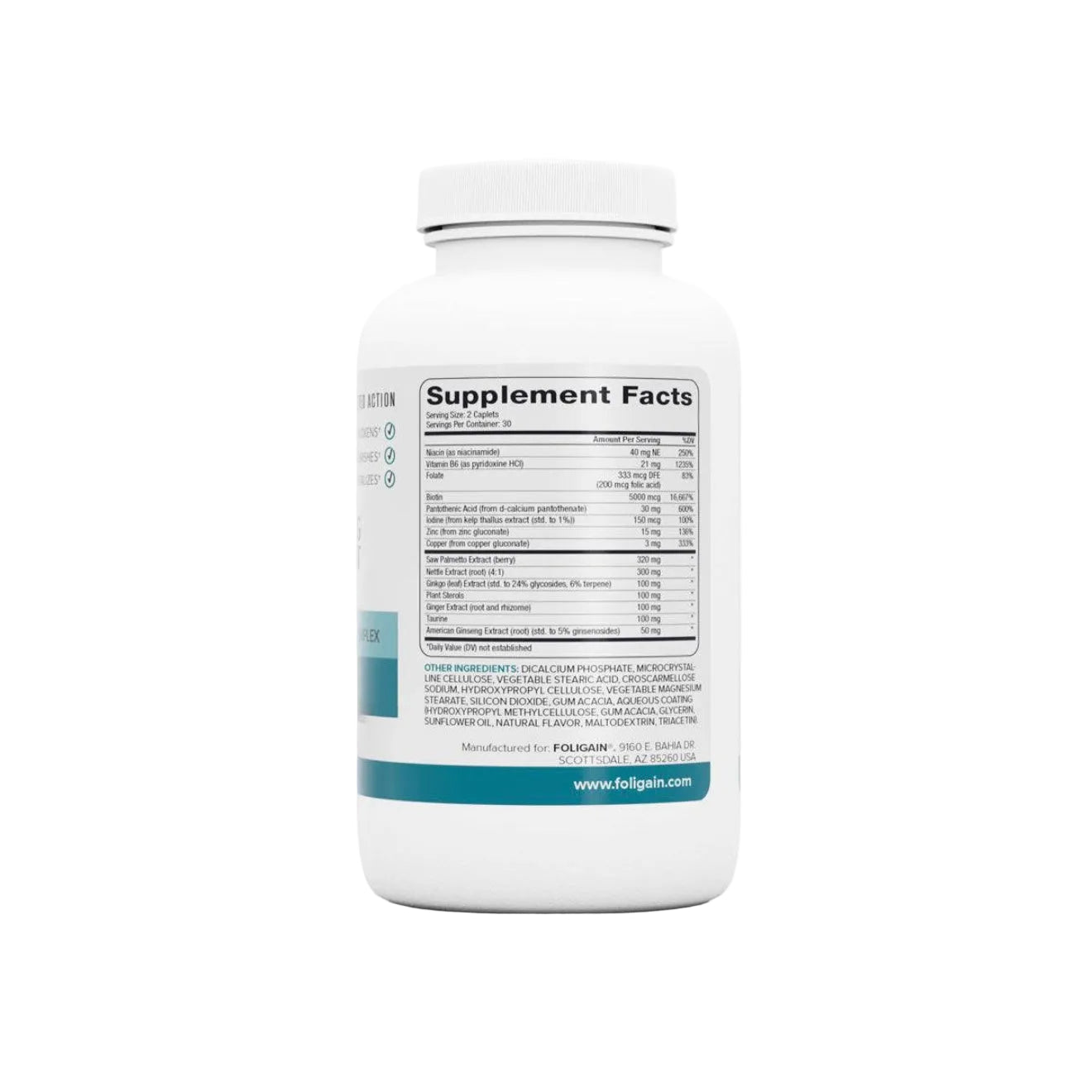 Stimulierendes Nahrungsergänzungsmittel von FOLIGAIN für gesund aussehendes Haar