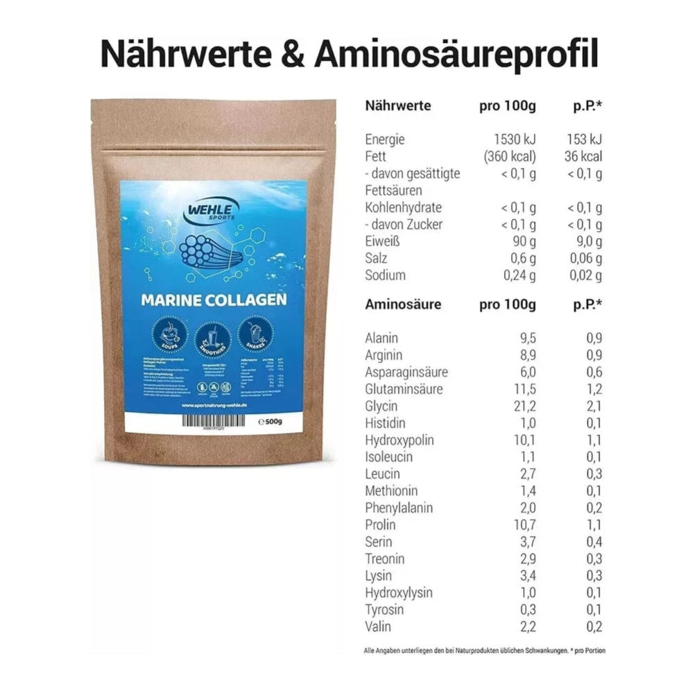 Marine Collagen Peptides von Wehle Sports zur täglichen Kollagenversorgung