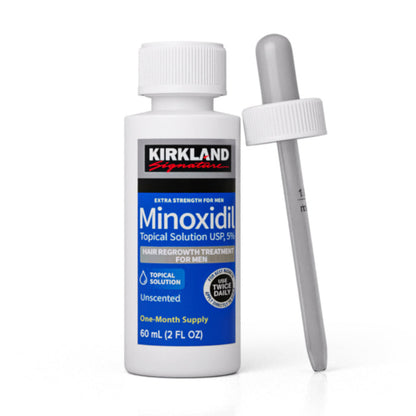 Kirkland Minoxidil 5% 60ml Flasche mit Pipette – Haarwachstum Anti-Haarausfall