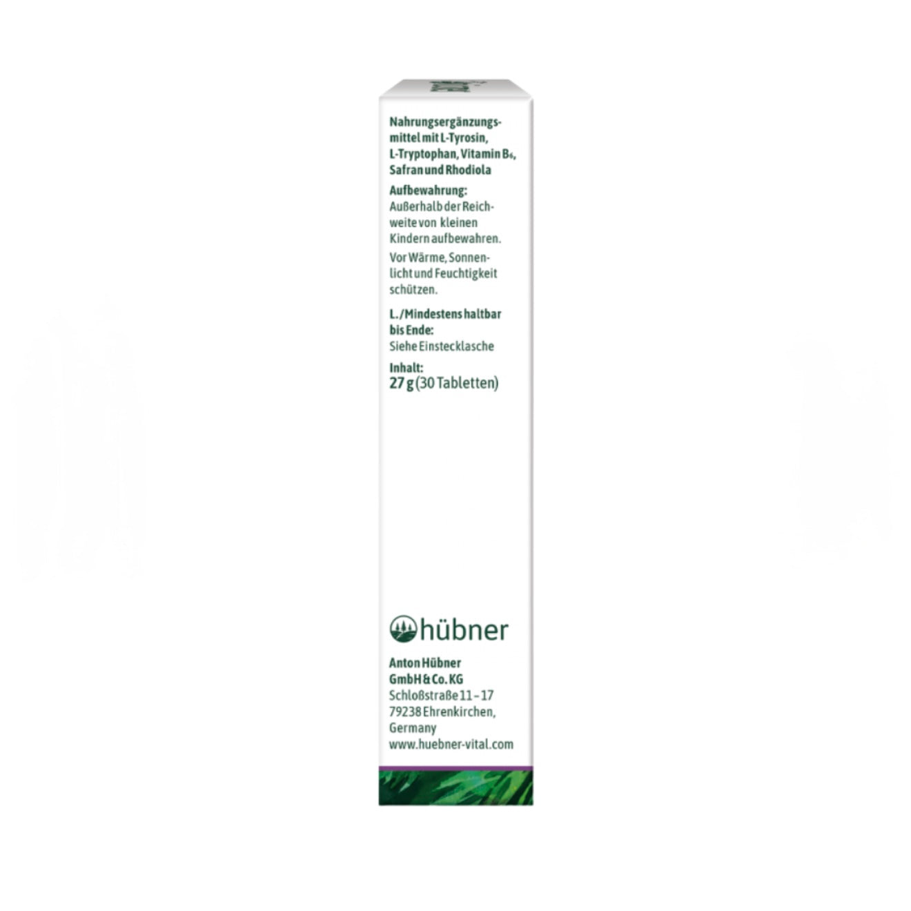 Hübner Gute Laune – Stimmungsaufheller mit L‑Tyrosin, L‑Tryptophan, Vitamin B6, Safran & Rhodiola, 30 Tabletten