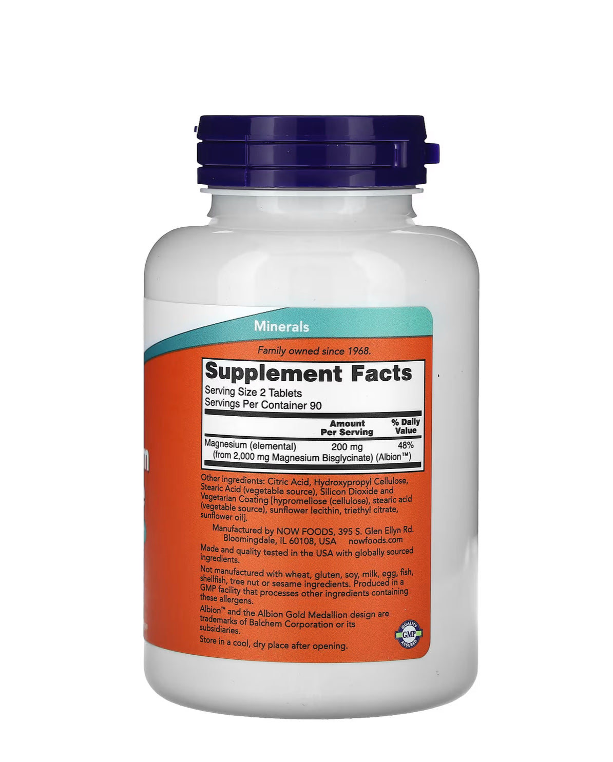 Magnesium Glycinate, Magnesiumglycinat, 200 mg, 180 Tabletten (100 mg pro Tablette)