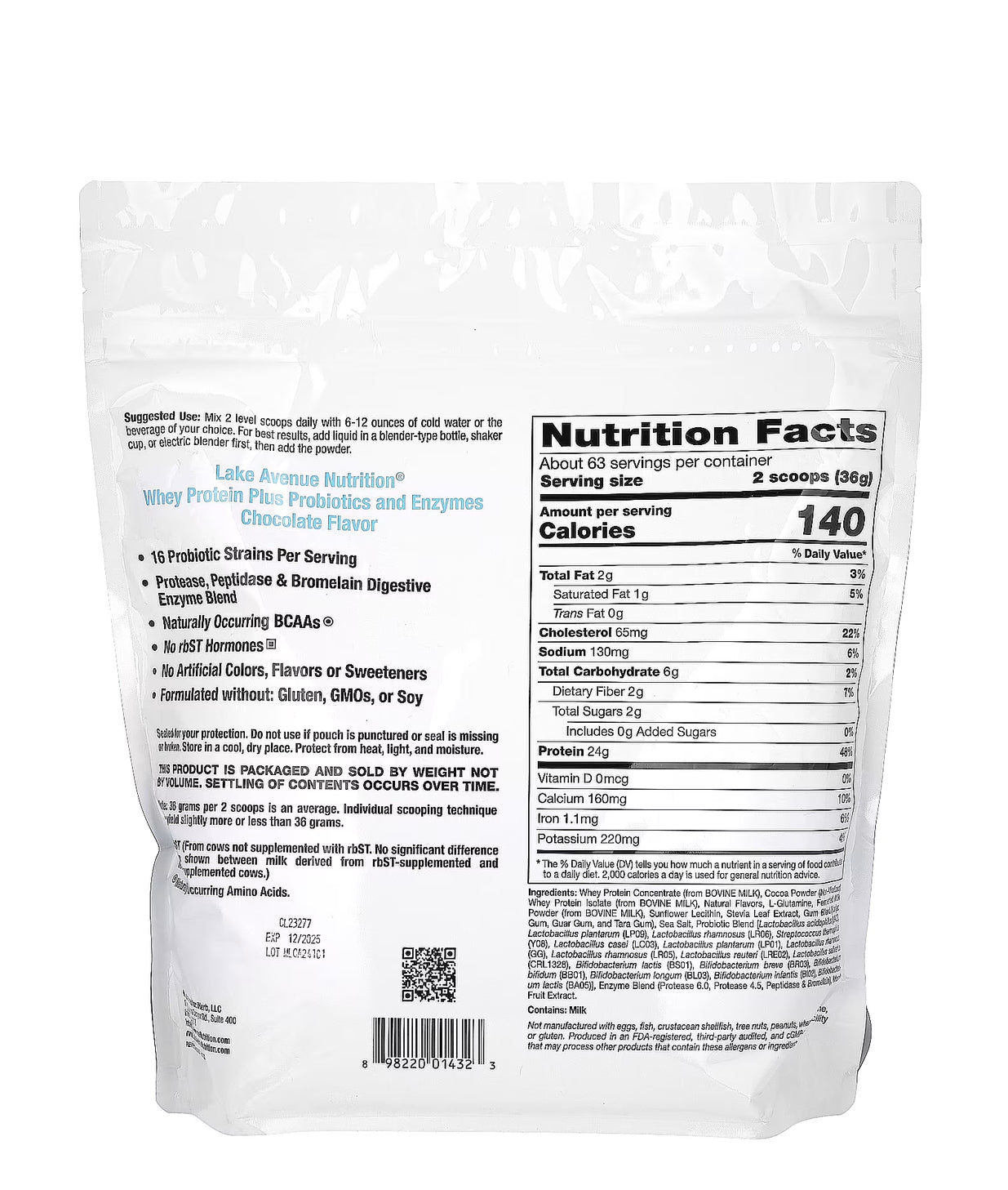 Whey Protein + Probiotics, Molkenprotein + Probiotika, Schokoladengeschmack, 2,27 kg (5 lb.)
