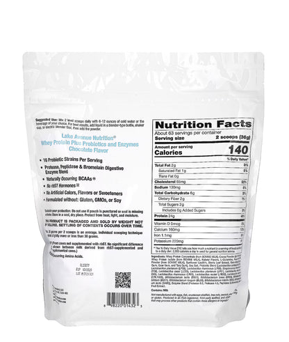 Whey Protein + Probiotics, Molkenprotein + Probiotika, Schokoladengeschmack, 2,27 kg (5 lb.)