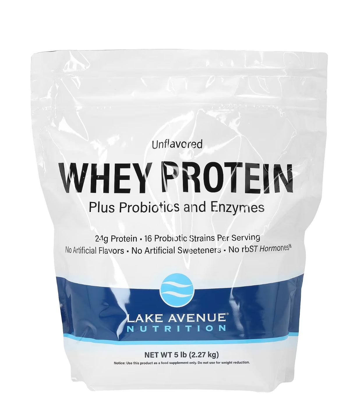 Lake Avenue Nutrition Molkenprotein + Probiotika & Enzyme (Geschmacksneutral, 2,27 kg / 5 lb)