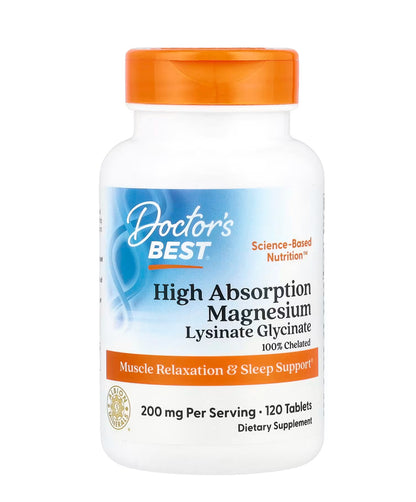 Highly absorbable magnesium, 200 mg, 120 tablets (100 mg per tablet)