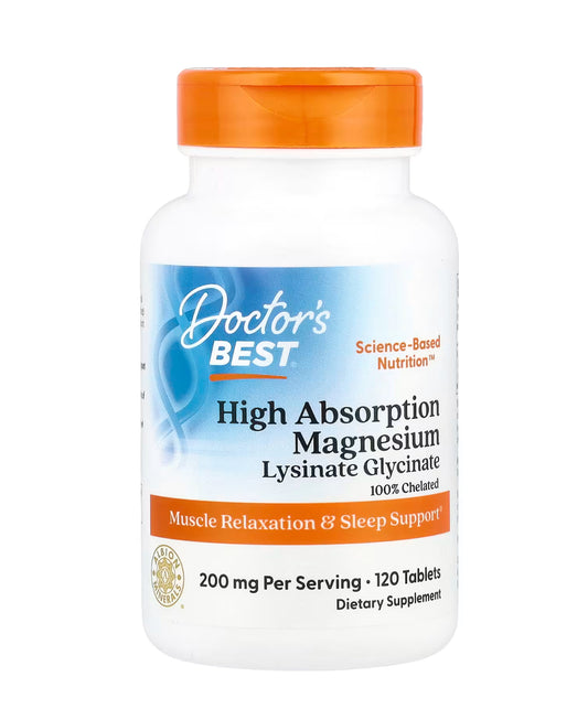 Highly absorbable magnesium, 200 mg, 120 tablets (100 mg per tablet)