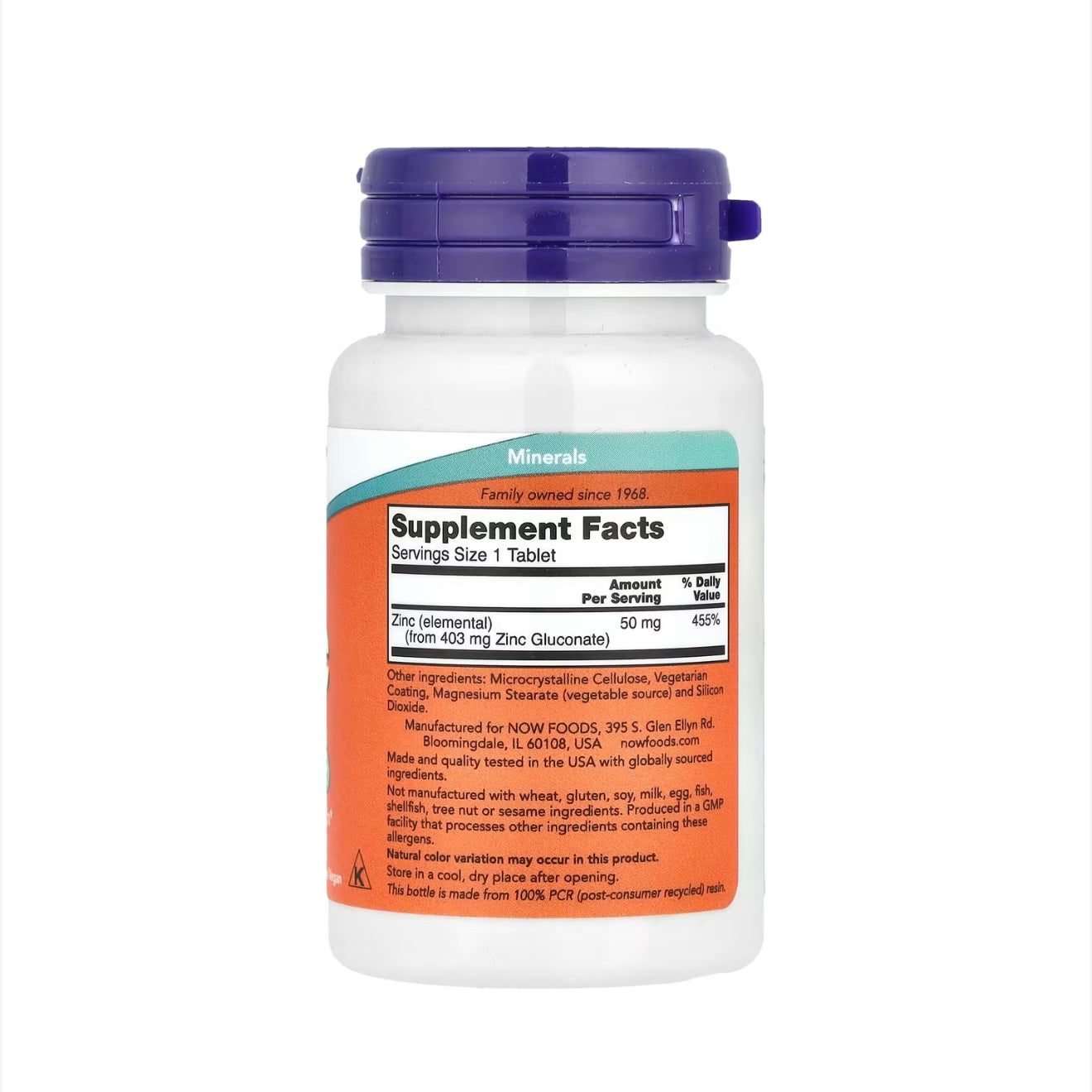 Now food Zink 50 mg (100 Tabletten)
