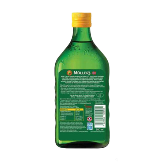 Möller’s Omega-3 Zitronengeschmack Öl 250 ml – hochdosiert mit DHA & EPA, für Gehirn, Augen, Immunsystem & Knochenstärke