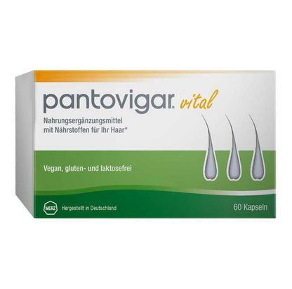 Pantovigar vital Kapseln mit Nährstoffen für Haare, 60 St - stärkt Haarwurzeln, aktiviert Follikel & fördert Wachstum