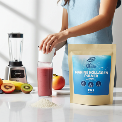 Wehle Sports Marine Collagen Peptides einfach in Kaffee Smoothie oder Shake mischen