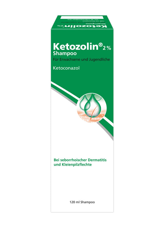 Lindern Sie effektiv Schuppen und Reizungen mit Ketozolin 2% Shampoo bei seborrhoischer Dermatitis. Die spezielle Formel mit 2% Ketoconazol bekämpft Pilze und Bakterien auf der Kopfhaut, während das Shampoo gleichzeitig die natürliche Feuchtigkeitsbalance bewahrt. Genießen Sie eine gesunde, schuppenfreie und beruhigte Kopfhaut mit Ketozolin.