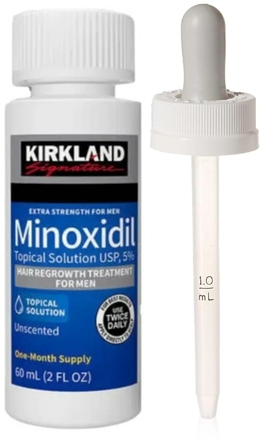 Kirkland Minoxidil hilft bei Haarausfall und fördert das Haarwachstum. Mit 5% Minoxidil in einer Flasche und einer Originalpipette zur genauen Dosierung. Wissenschaftlich erwiesen und von Experten empfohlen.