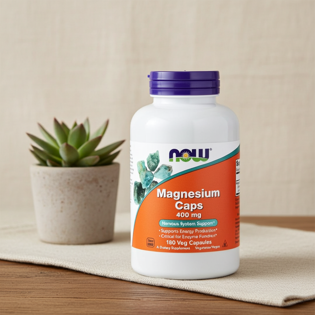 NOW Foods Magnesium Caps 180 vegane Kapseln für tägliche Magnesiumversorgung