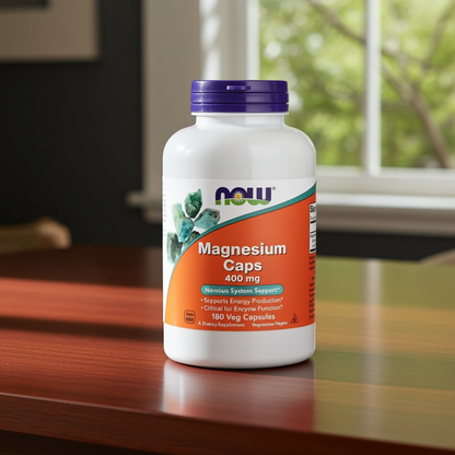 NOW Foods Magnesium Caps für Stressabbau und Reduktion von Müdigkeit