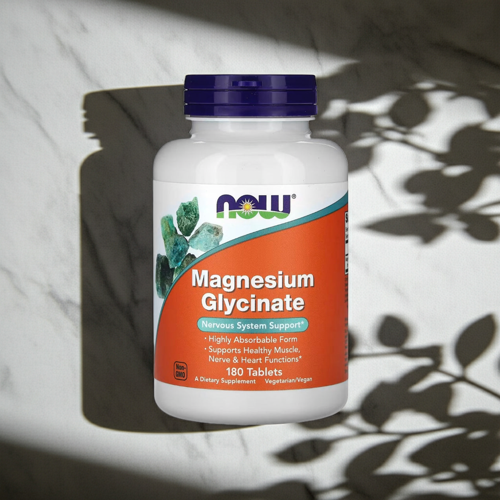 Original NOW Foods Magnesiumglycinat Tabletten für Sportler und aktive Menschen