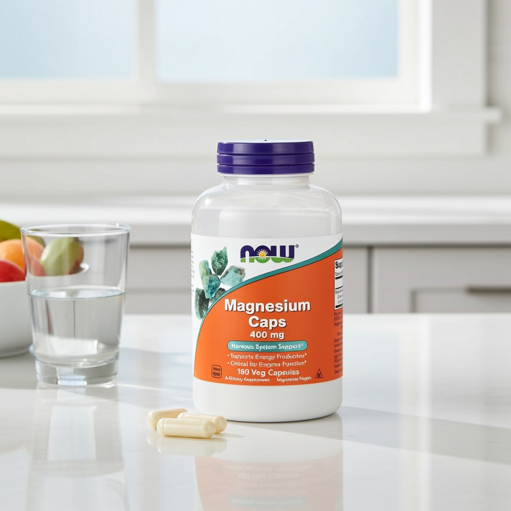 Magnesium Nahrungsergänzung von NOW Foods für Energie und Wohlbefinden