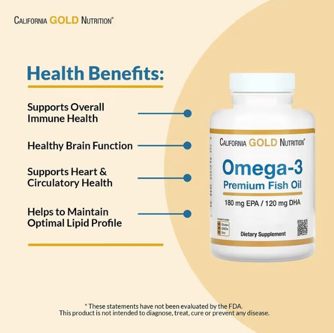 Dieses hochwertige Omega-3 Premium Fischöl enthält 100 Kapseln für eine natürliche Unterstützung der Gesundheit. Mit einem hohen Anteil an Omega-3 Fettsäuren, wie EPA und DHA, kann es die Herz-Gesundheit, Gehirnfunktion und Entzündungshemmung verbessern. Perfekt für eine gesunde Ernährung und Lebensweise.