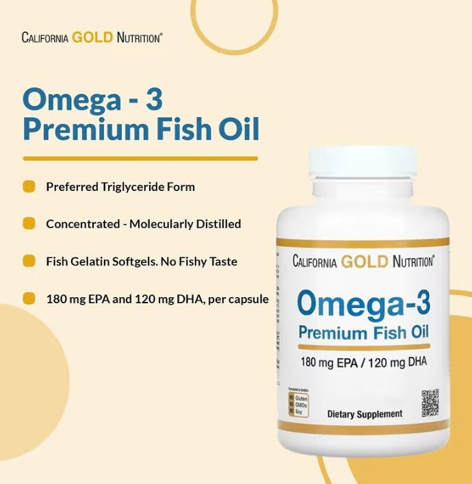 Dieses Omega-3 Premium Fischöl ist eine hochwertige Nahrungsergänzung mit 100 Kapseln. Es enthält wichtige Fettsäuren, die die Gesundheit von Herz, Gehirn und Augen unterstützen können. Geben Sie Ihrem Körper die Nährstoffe, die er braucht, um auf höchstem Niveau zu funktionieren.