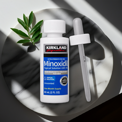 Kirkland Minoxidil 5% 60ml Flasche mit Pipette – Haarwachstum Anti-Haarausfall