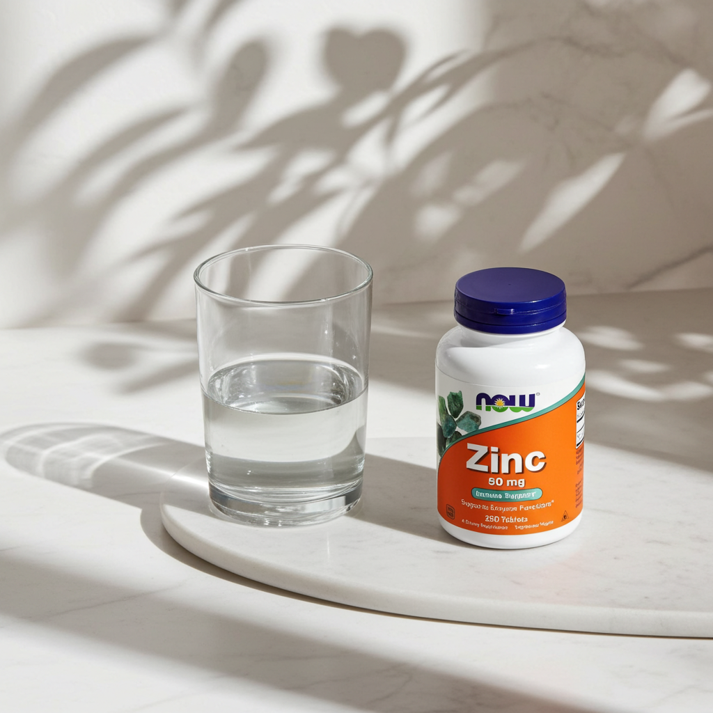 NOW Foods Zink 50mg 250 Tabletten Detail – Nahrungsergaenzung Haarwachstum