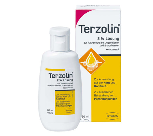 TERZOLIN 2% Lösung 60ml ist ein topisches Antimykotikum, das zur Behandlung von Pilzinfektionen der Haut und Nägel verwendet wird. Die Lösung enthält 2% Terbinafin, das wirksam gegen eine Vielzahl von Pilzen ist. Mit einer Erfolgsrate von bis zu 90% ist TERZOLIN eine wirksame und vertrauenswürdige Option zur Beseitigung von Pilzinfektionen.