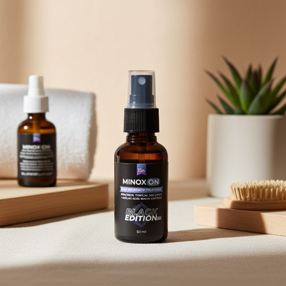 Minoxidil 15 % mit Azelainsäure (1 Flasche Spray), 1 Flasche reicht für einen Monat.