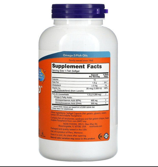 Die Ultra Omega 3-D + Vitamin D-3 Kapseln bieten eine optimale Kombination von Omega-3-Fettsäuren und Vitamin D-3. Omega-3 hilft dabei, die Gesundheit des Herz-Kreislauf-Systems und des Gehirns zu fördern, während Vitamin D-3 für starke Knochen und ein gesundes Immunsystem sorgt. Eine Packung enthält 180 Kapseln für eine lang anhaltende Versorgung.