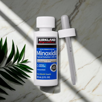 Kirkland Minoxidil 5% 60ml Flasche mit Pipette – Haarwachstum Anti-Haarausfall